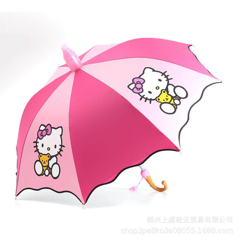新款儿童太阳伞雨伞防晒水套男胶女小学生幼童儿园超轻可爱卡通黑