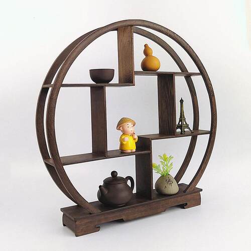 红木工艺小博古架实木多宝架底座展示紫砂壶茶壶架鸡翅木饰品