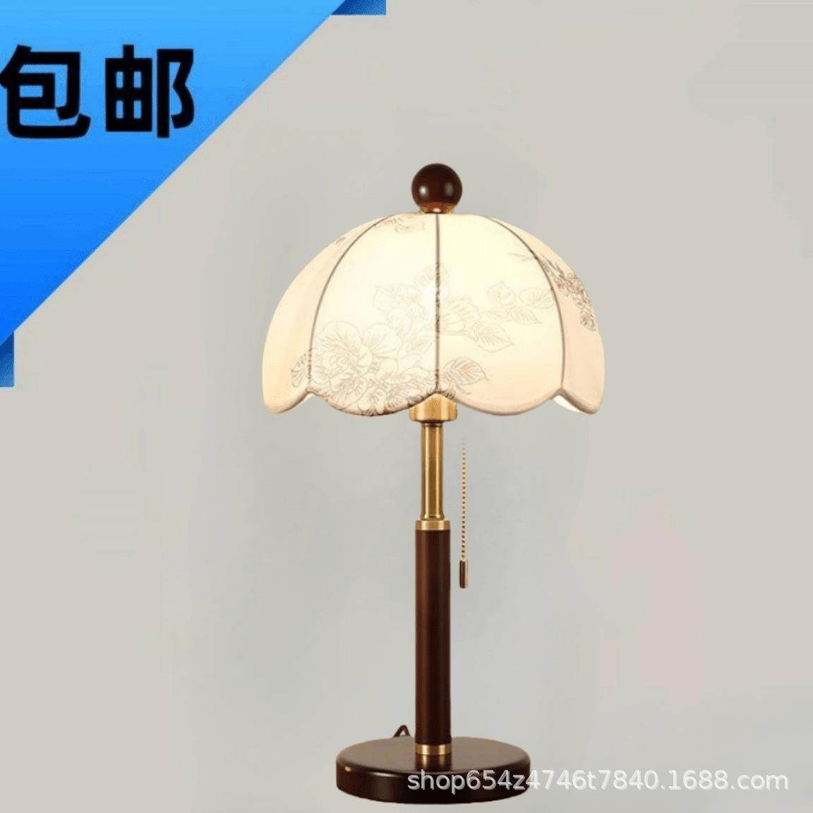 装饰落地灯客厅法式中古风沙发旁复古灯具布艺氛围高级感卧室台灯