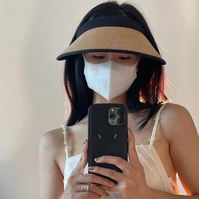 女式太阳帽2026正流行户外防晒帽子遮阳帽夏季天草帽防紫外线发箍