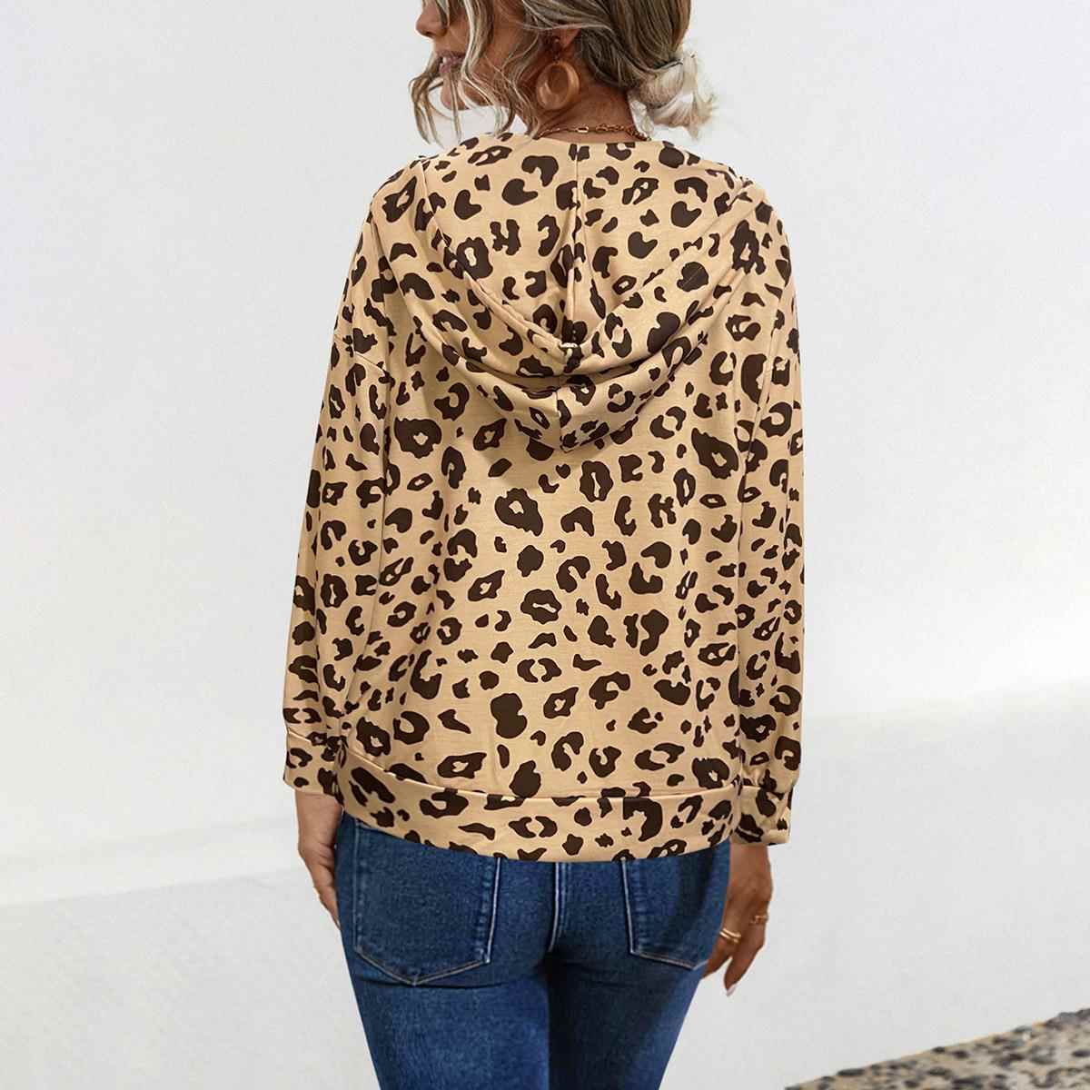 Color Coded Hooded Drawstring Pocket Sweatshirt