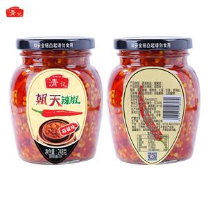 清记自制农家超辣蒜蓉朝天辣椒酱小鱼仔下饭菜拌面拌饭酱江西特产