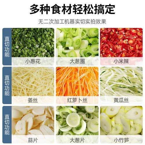 商用多能切机切葱花切辣菜圈红萝卜丝蒜片厨房功591小料专用切丝