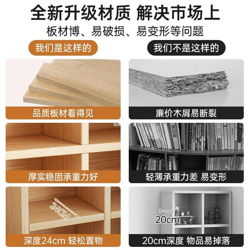 书架落地物墙架办公室一置体靠窄收纳柜简易柜子家用书PNC柜小储