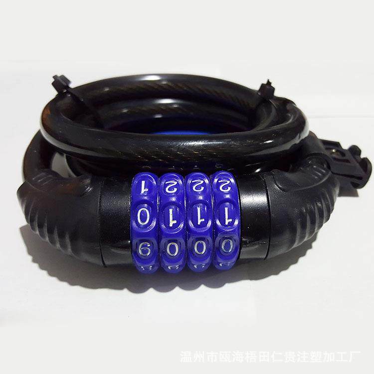 圆头四位密码锁4018彩色锌合金数字自行车密码锁可加工定 制