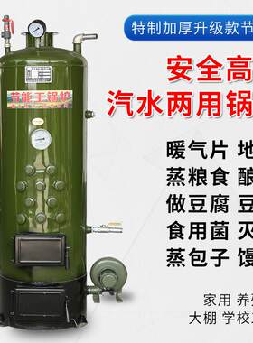 蒸汽锅炉烧煤烧柴农村家用供暖地暖做豆腐豆浆食用菌酿酒养殖
