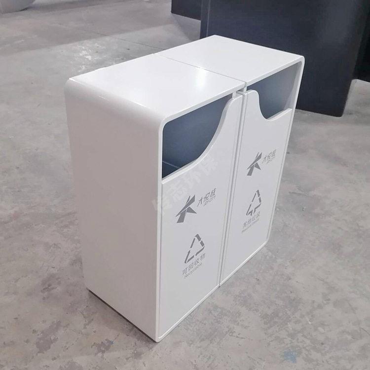 室外房地产公司小区广场烤漆不锈钢分类垃圾桶金属创意投口果皮箱