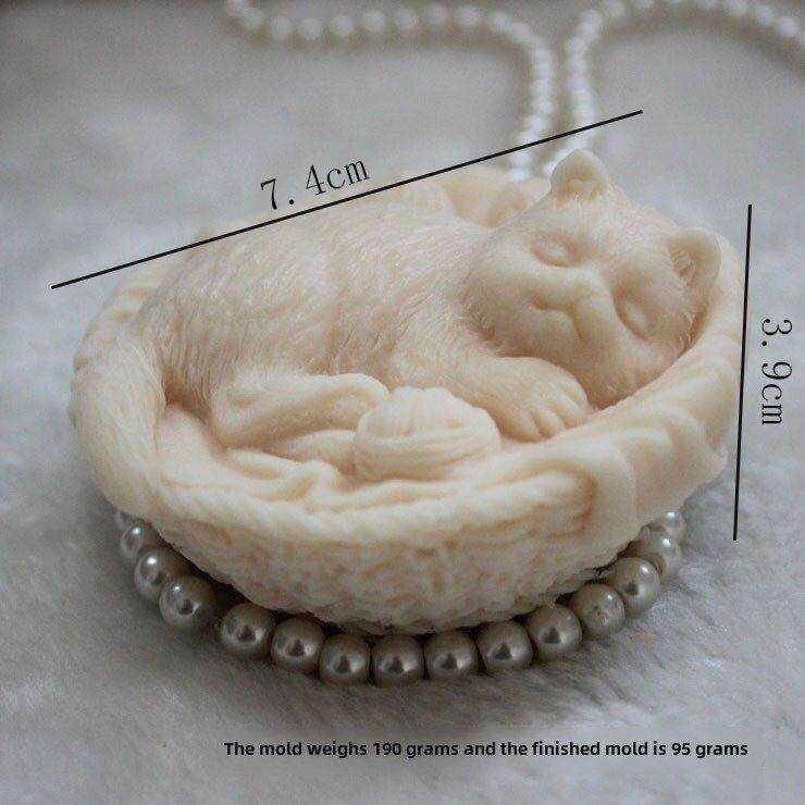 小猫咪慕斯蛋糕硅胶模具卡通萌宠动物造型巧克力冰淇淋手工皂模具