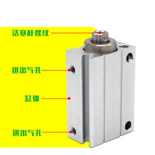 氣動小型自由安裝 15D 20D帶磁 10D CUJB10 氣缸CDUJB