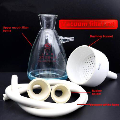 水牛过滤器套装250/500/1000/2500ml过滤器瓶+ Buchner漏斗+漏斗