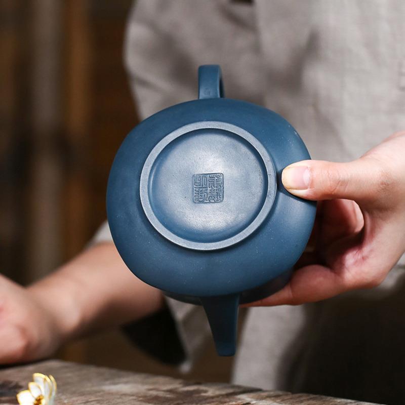 蒋静家明名家紫砂壶纯手宜兴原矿天青工泥月寒江H855662泡茶秋壶