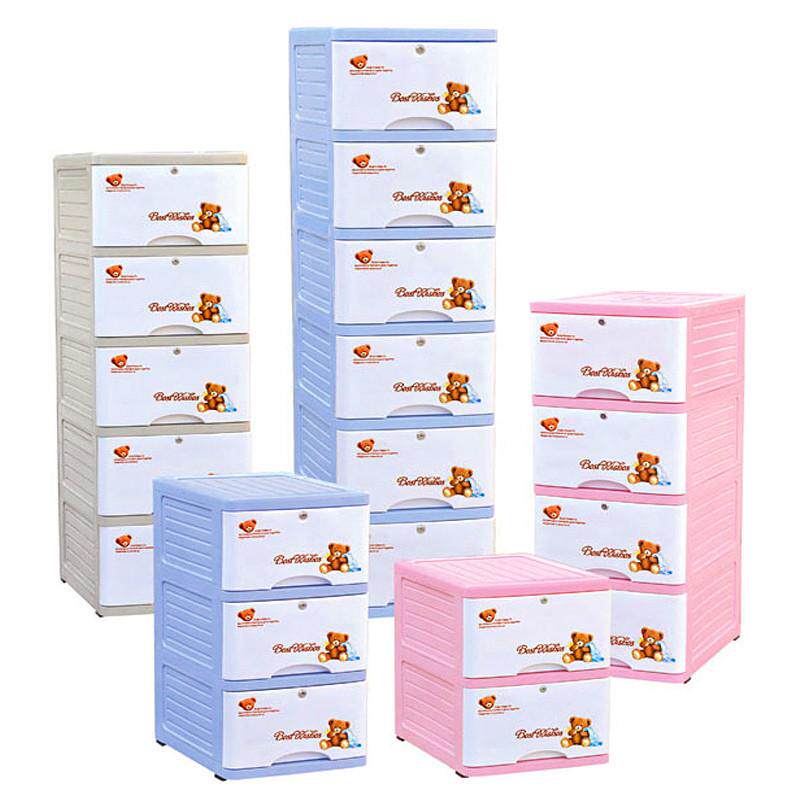 批发加厚带锁抽屉式收纳柜宝宝衣柜组装多层置物柜整理塑料储物柜