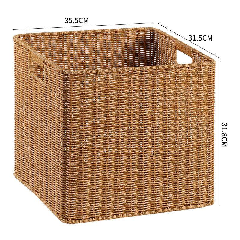 塑料藤编橱柜收纳筐大容易书架整理篮客厅电视柜储物筐收纳玩具篮,收纳整理,脏衣篮,淘宝优惠券,粉丝福利购,淘宝优惠卷
