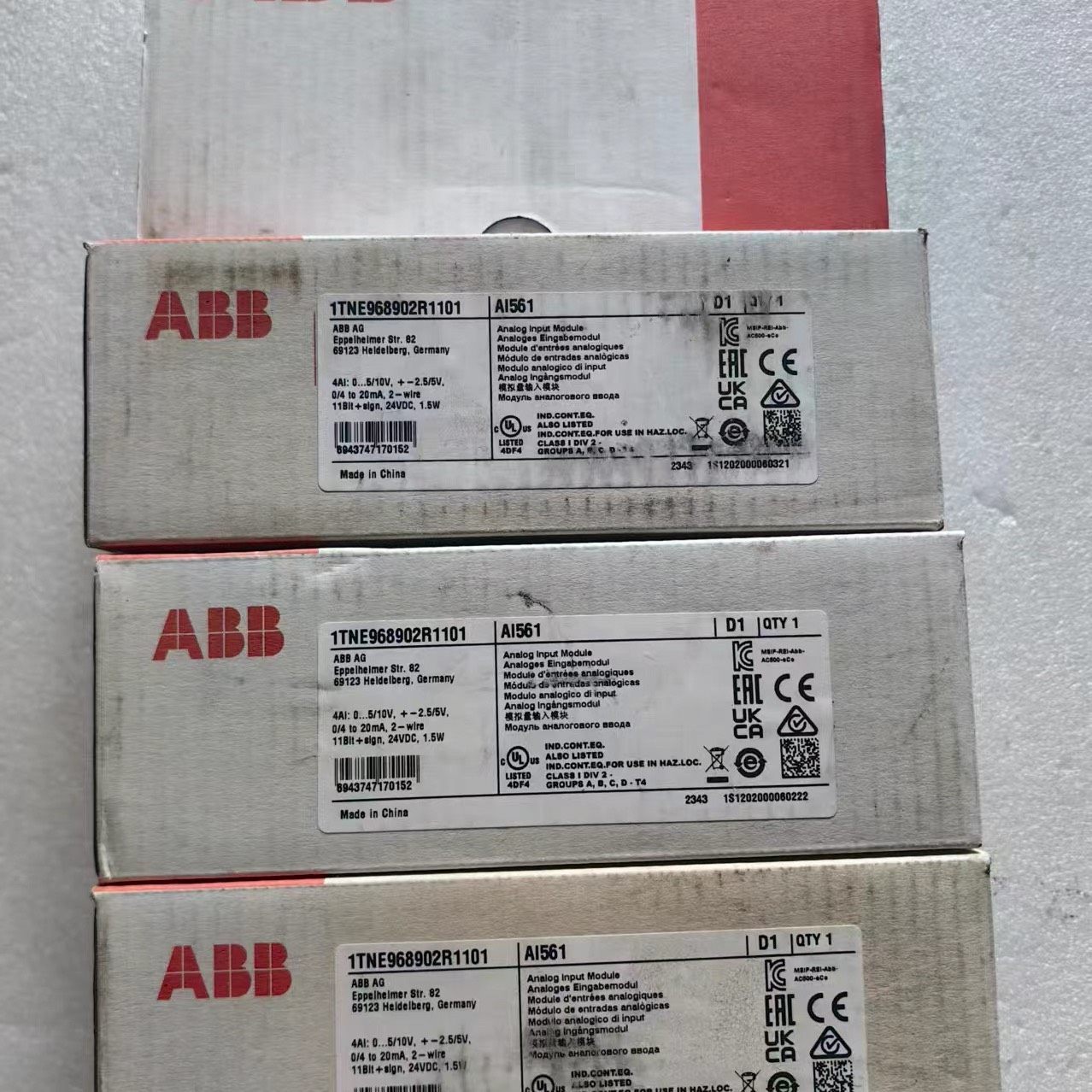 ABB PLC模块AI561 原装现货1TNE968902R