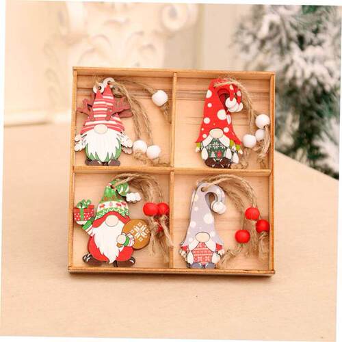 12pcs Christmas wooden pendant christmas decoration tree
