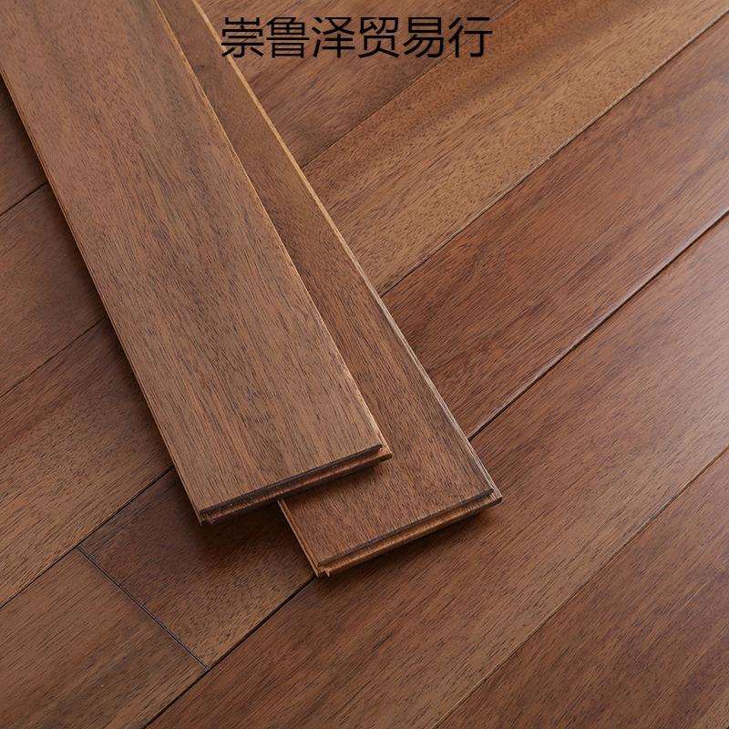 纯实木地板番龙眼冷灰色仿古橡木纹进口原木卧室环保厂家直销家用