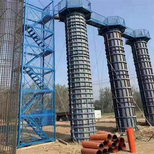 安全爬梯梯笼墩柱施工安正举新材盖梁平台通道防护圆柱墩平台