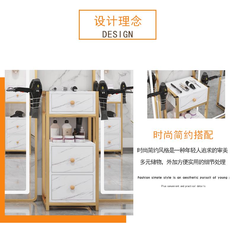 理发店工具柜发廊专用工具台镜台柜子烫染剪发柜美容院专用推车