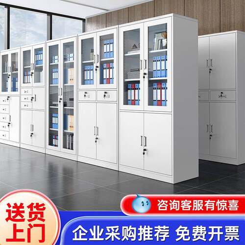 BYH-0012铁皮文件更柜办公柜室档案资料财务凭证收纳衣矮柜柜抽屉