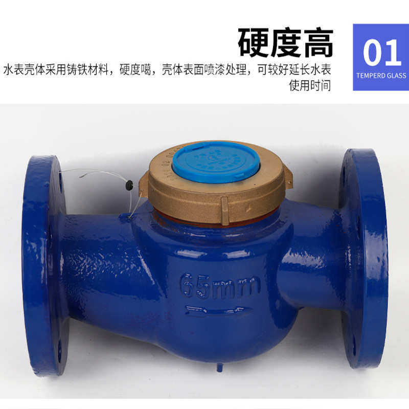 批发机械法兰水表家用表壳厂家旋翼冷显示式数字水表加厚铸铁工业