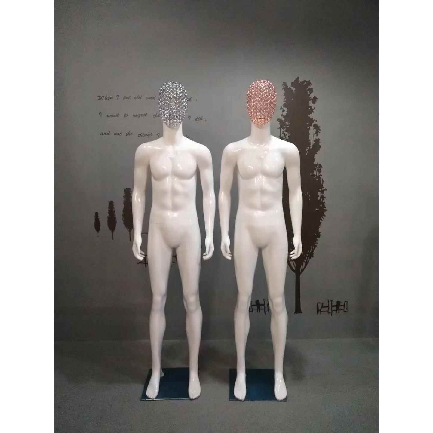 全身服装模特道具亮白橱窗展示塑料ABS男模特