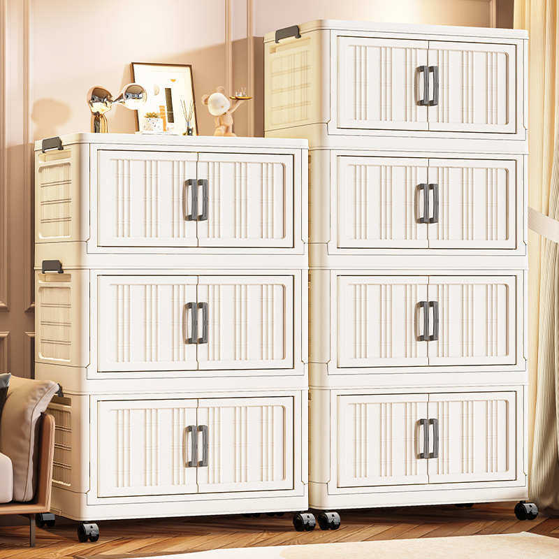 45-75宽多层家用置物柜儿童储物柜折叠式双开门客厅卧室收纳柜子,收纳整理,收纳柜,淘宝优惠券,粉丝福利购,淘宝优惠卷
