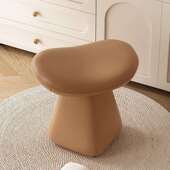 主卧网妆台滑化妆梳凳轮942旋转轻奢中古红奶油风实木梳妆凳