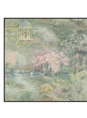 法式抽象莫奈花园温馨浪漫客厅复古小众艺术装饰壁画餐厅玄关挂画