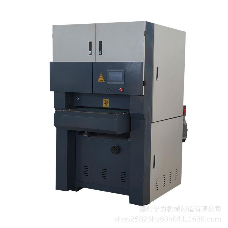 金属件去毛刺激光件清楚切割面焊点打磨抛光设备重工型平面砂带机