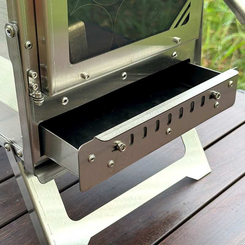 戶野营桌面火炉取暖柴外折叠户外便携露营暖炉炭帐篷火炉不锈钢