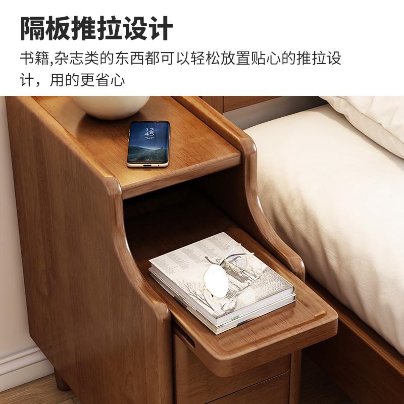 实木床头柜迷你小型卧室极窄床边柜超窄夹缝收纳柜简约现代置物架