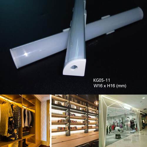 05-11V型三角形1616LED线条灯外壳软灯带橱柜灯酒柜灯铝槽IP67