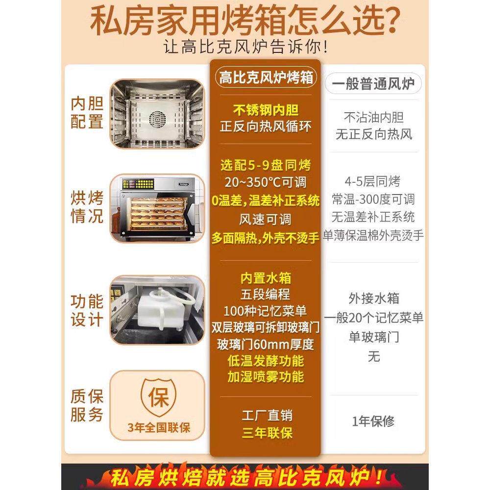 UKOEO商用电烤箱 高比克GXT95烤箱 110L大容量风炉蒸烤箱 微电脑