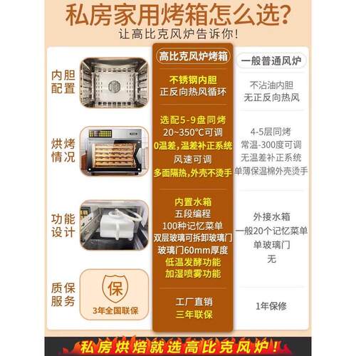 UKOEO商用电烤箱 高比克GXT95烤箱 110L大容量风炉蒸烤箱 微电脑