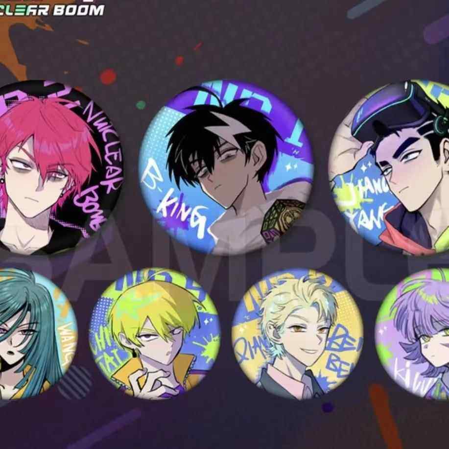 跨境硬核一中涂鸦戎星野周边系列徽章吧唧礼物胸针挂件送同学礼物