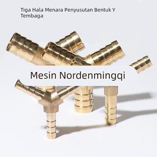 19MM 人字铜宝塔Y型三通氧气管软皮管水管接头4