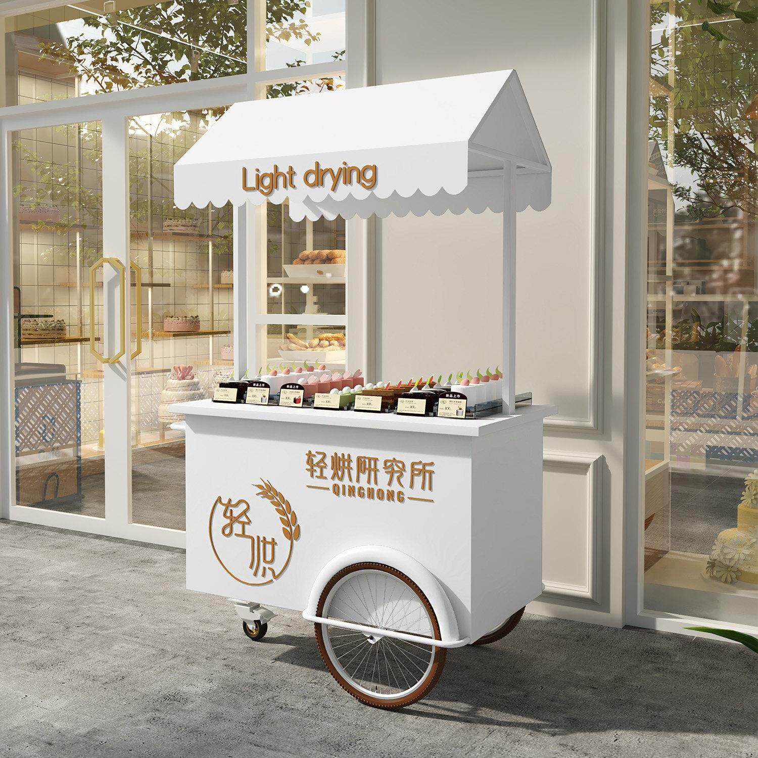 网红景区商业街展示车夜市美食小吃摆摊车户外集市活动移动摊位车