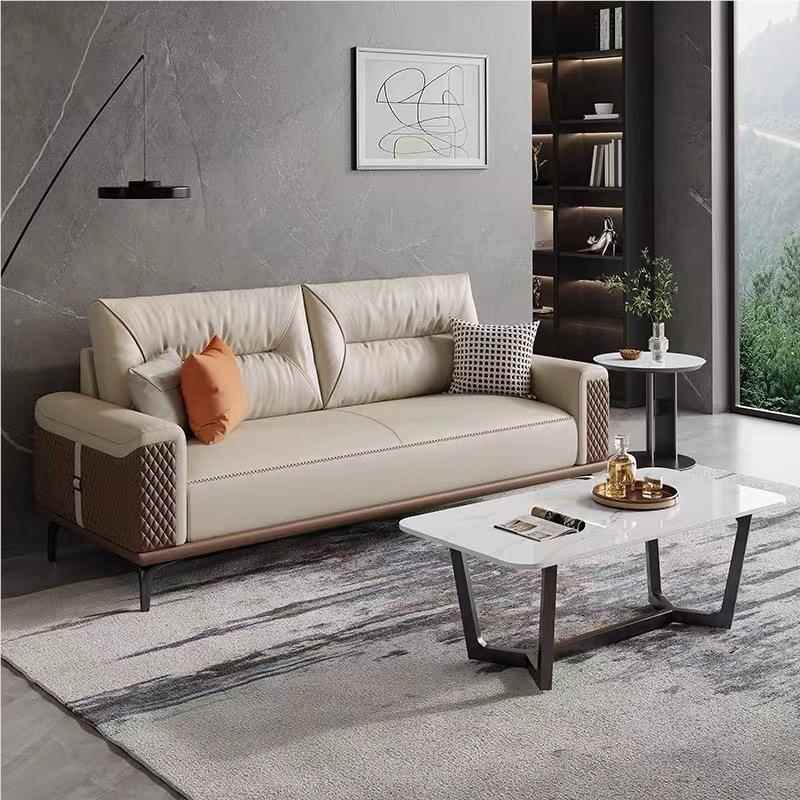 意办公沙发茶几组合S-528约现代办式公室待商务接室会客洽谈真皮