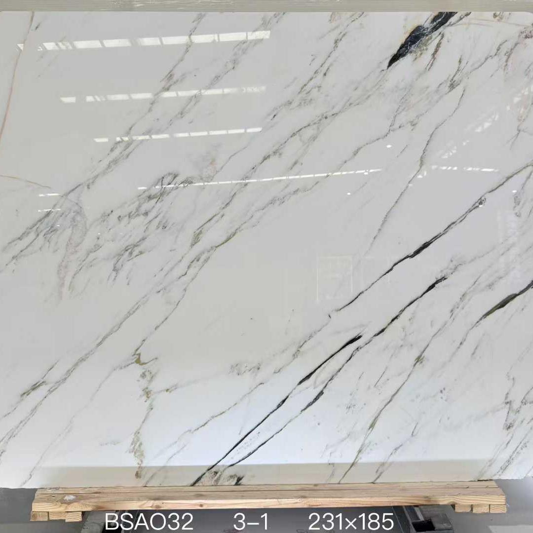 东方鱼肚白大理石踏步地板石材楼梯天然奢石岛台厨房台面