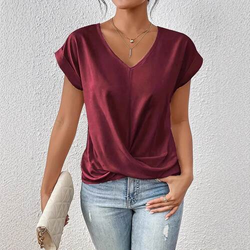 T-shirt, short sleeved top, women's clothing