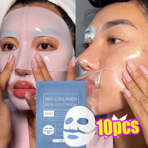 1/3/5/10PCS Bio Collagen Face Mask Anti Wrinkle Fade Face