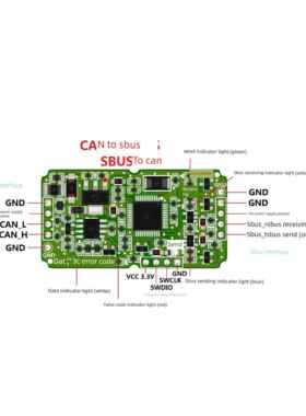 SBUS转CAN，CAN转SBUS接口转换模块，无人车、机器人。RoboMaster