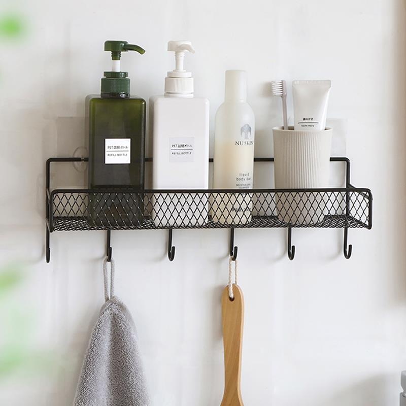 正品免打洗孔卫间置物架生子厨卧室挂房衣架墙上壁挂厕所手间收纳