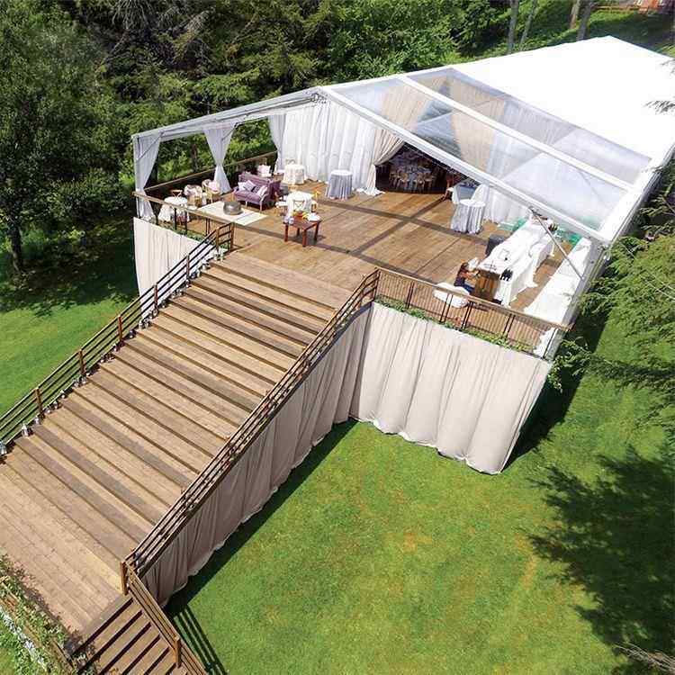 实力厂家直销20米跨度婚庆用铝合金篷房户外活动展览人字顶篷房