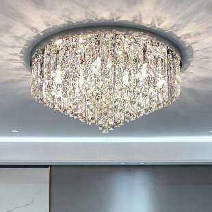 吸顶灯现代简约餐厅灯家用led卧室灯饰灯具 简欧水晶灯客厅灯欧式