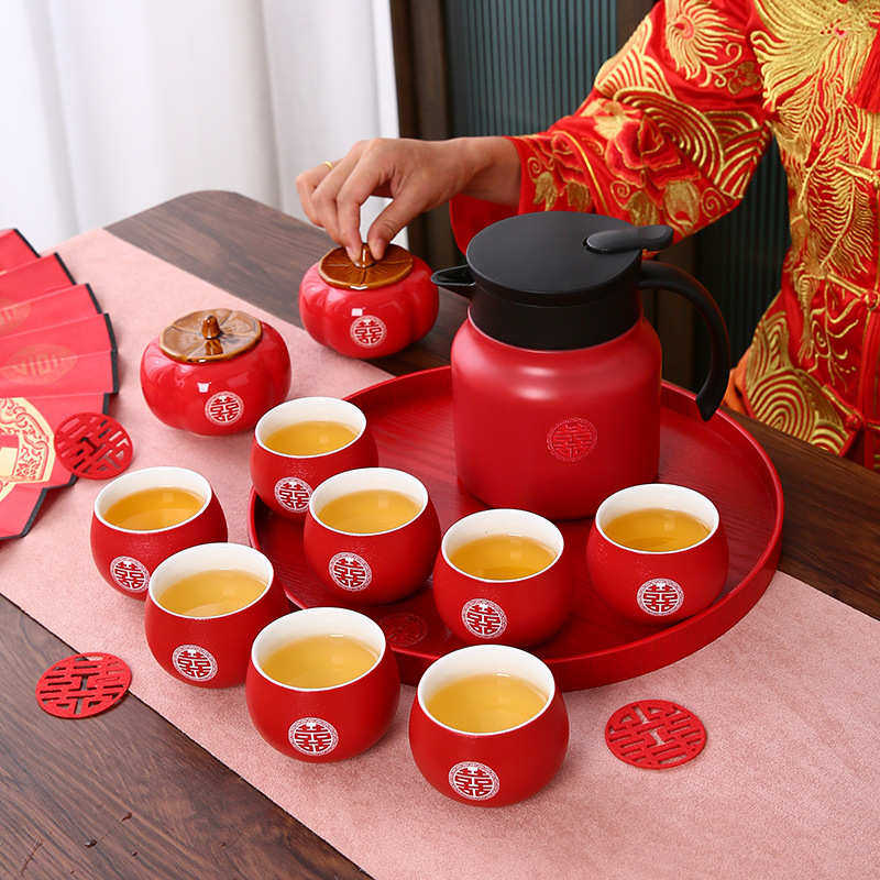 结婚新人敬茶敬酒茶杯茶壶新婚改口茶具套装喜送新人闺蜜伴手礼,节庆用品/礼品,喜碗/敬茶杯,淘宝优惠券,粉丝福利购,淘宝优惠卷
