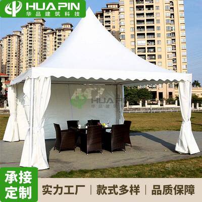 铝合金欧式尖顶篷房遮阳3x3m4x4m广告活动集市宝塔四脚展览帐篷