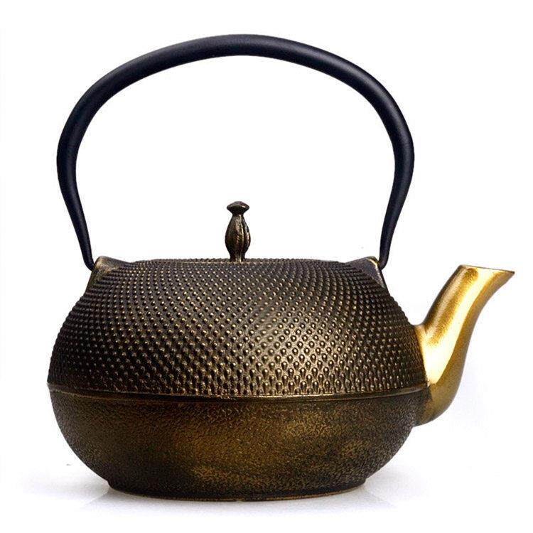 手工铸铁锅新中国风大生铁茶壶大容量水壶家居覆古茶具装饰摆件