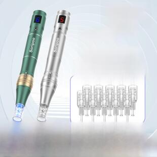 索利普电动微针导入仪器痘坑痘印mts微晶导入仪中胚美容院微针仪