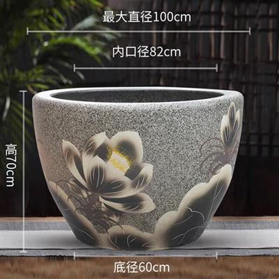 新款景德陶鱼缸特大号客厅镇养鱼盆户外鱼缸睡庭莲荷花缸瓷院老式